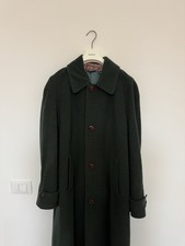 Cappotto verde in lana stile