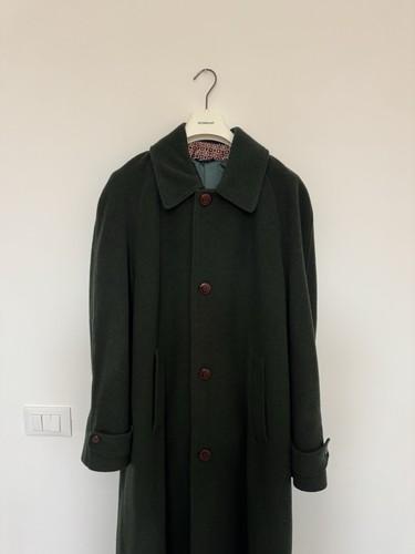 Cappotto verde lana - in,